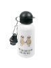 Mr. & Mrs. Panda Kindertrinkflasche Faultier Pärchen mit Spruch in Weiß
