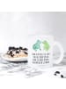Mr. & Mrs. Panda Teetasse Frosch Liebe mit Spruch in Transparent