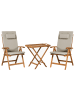 Beliani 3-tlg Bistro Set JAVA PREMIUIM in Braun/Beige
