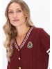 DreiMaster Women Cardigan in wine red offwhite