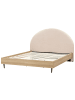 Beliani Doppelbett MILLAY in Beige/Schwarz/Braun - (W) 196 x (H) 130 x (L) 211 cm