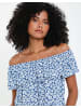 Threadbare Blusen-Top THB Coronation Bardot Top in blue