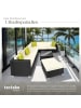 tectake Rattan Sitzgruppe mit Sicherheitsglasplatte, 4 extra Kissen