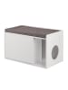 relaxdays Katzenschrank in Weiß/ Grau - (B)75 x (H)45,5 x (T)43 cm
