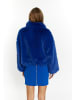 faina Damen Faux Fur Blouson in Königsblau