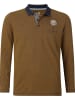 Jan Vanderstorm Langarm-Poloshirt JUHANI in dunkelorange melange