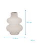 Intirilife Keramik Vase Spiralvase in Creme Weiß