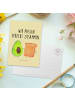 Mr. & Mrs. Panda Wanddeko Avocado Toast mit Spruch in Gelb Pastell