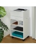 relaxdays Rollcontainer in Weiß - (B)40 x (H)49 x (T)30 cm