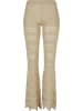 Urban Classics Urban Classics Damen Ladies Flared Crochet Knit Leggings in softseagrass