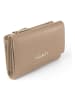 Lazarotti Bologna Leather XL Geldbörse mit Zip-Around Fach Leder 14 cm sand