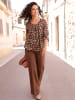 WITT WEIDEN Druckbluse in schoko-camel-bedruckt