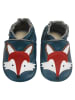 Yalion Leder-Krabbelschuhe "Fuchs" in Blau