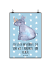Mr. & Mrs. Panda Poster Einhorn Nashorn mit Spruch in Blau Pastell