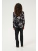 Kaffe Bluse langarm KAamber Regular fit in Black/White Painted Flower