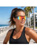BEZLIT Herren Sonnenbrille in Weiß/Rot, Gelb, Blau - Rot