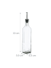 relaxdays 4 x Essig- und Ölspender in Transparent - 500 ml