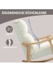 HOMCOM Schaukelstuhl-65L x 90B x 98H cm-Cremeweiß