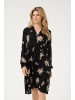 Kaffe Kleid KAbabett A-shape in Black/Brown Flower Print