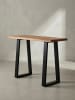 KADIMA DESIGN Schreibtisch Massivholz, Schmal, Industrial, Platzsparend
