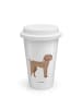 Mr. & Mrs. Panda ToGo Kaffeebecher Hund Dogge ohne Spruch in Weiß