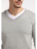 RAIDO Herren Strickpullover in Hellgrau Melange