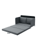 en.casa Schlafsofa Soini in Anthrazit (H)78cm (B)125cm (T)67cm