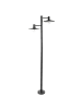 Beliani Außenlaterne BARALIA in Schwarz - (W) 65 x (H) 205 x (L) 30 cm