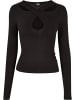 Urban Classics Urban Classics Damen Ladies Crossed Cut Out Longsleeve in black