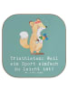 Mr. & Mrs. Panda Tischschoner Triathlon Helden mit Spruch in Meeresbrise