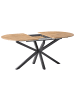 Beliani Esszimmertisch MACQUARIE in Braun/Schwarz - (W) 90 x (H) 75 x (L) 140 cm