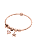 PURELEI Armreif-Set LEI Glitter Heart S-M Rosegold