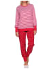 NORMANN Frottee Schlafanzug lang Bündchen - 81856 in rot