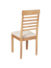 Beliani 2er-Set Esszimmerstuhl ORTLEY in Braun/Beige
