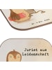 Mr. & Mrs. Panda Glasuntersetzer Jurist Leidenschaft Design mit ... in Weiß