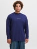JACK & JONES PLUS Langarm-T-Shirt in Ocean Cavern