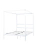 Beliani Himmelbett LESTARDS in Weiß - (W) 148 x (H) 189 x (L) 209 cm