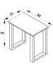 VCM  Holz Bartisch Stehtisch Tisch Tresen Xona 80x50 cm in Silber / Honig-Eiche