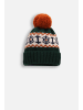 Coccodrillo Wintermütze mit Pompon in grün