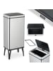 relaxdays Mülleimer mit Sensor in Silber - 50 Liter