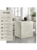 tectake Beistelltisch Inkl. Bodenschoner, Belastbarkeit 45 kg, 45 x 45 x 50 cm