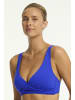 Sea Level Essentials Cross Front Multifit Bra Top in COBALT