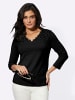 creation L Modal-Mix-Shirt in schwarz