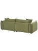 Beliani 3-Sitzer Sofa LUVOS in Grün/Braun - (W) 220 x (H) 75 x (L) 104 cm