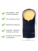 Hofbrucker Lammfell-Fußsäckchen Leni für Babyschale und Kinderwagen in Navy Blue