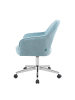 DUBI Möbel 2er-Set: Bürostuhl Mika-Faro in Hellblau - (B)60 x (H)85 x  (T)65 cm