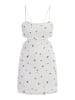 myMo Damen Minikleid in Weiss Mehrfarbig
