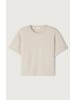 American Vintage T-Shirt COURT DROIT MC COL ROND in Ecru