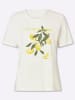 Sieh an! Kurzarm-Shirt in ecru-zitrone-bedruckt