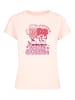 F4NT4STIC Ladies Box Tee Love and Coffe Valentinstag in pink